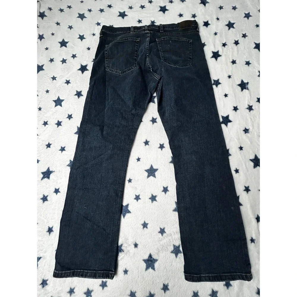 Lee Vintage Slim Jeans Mens 36x30 Blue Bootcut Stretch Denim Dark Wash